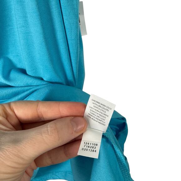 J Jill Easy A-Line Tank Top Aqua Blue Pima Cotton Modal Capsole NEW Womens XL - Picture 5 of 6